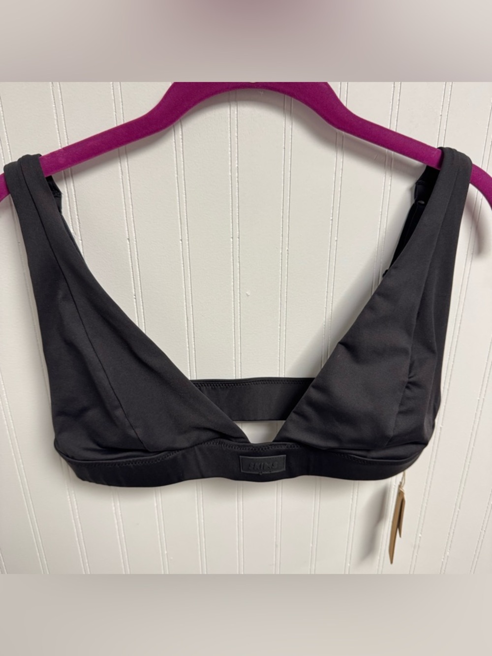 Skims Recycled Swim Plunge Bikini Top NWT